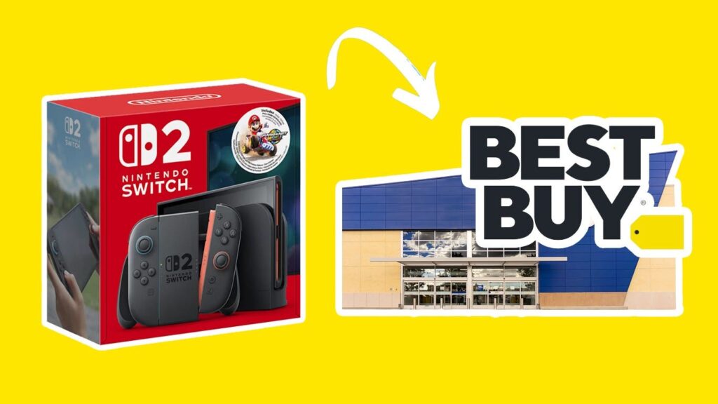 A visual from The Shortcut highlighting a Best Buy logo and context, ideal for illustrating a restock. 

