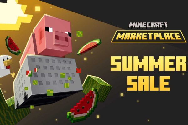 Kick off the summer in the right way by enjoying great deals in the Minecraft Marketplace! Minecraft summer sale banner