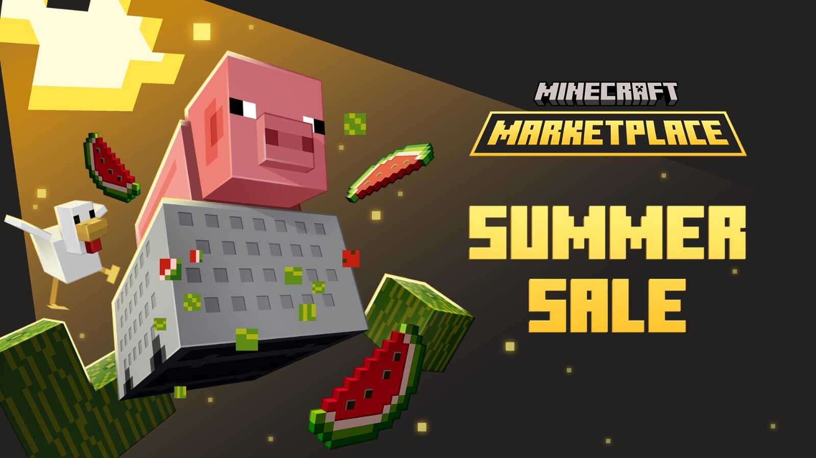 Minecraft summer sale banner
