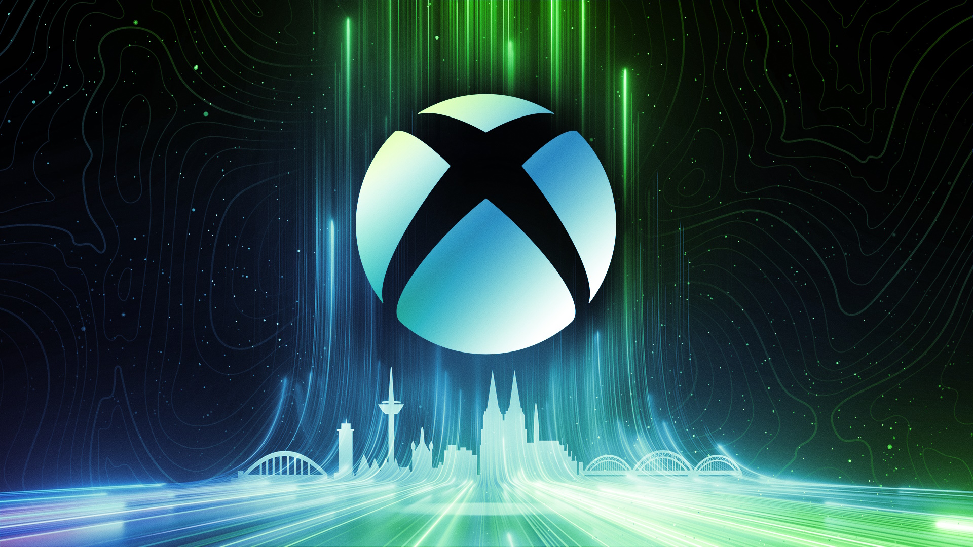 “Empty Microsoft gaming studio with Xbox and Perfect Dark logos, symbolizing layoffs and cancellations in 2025.”